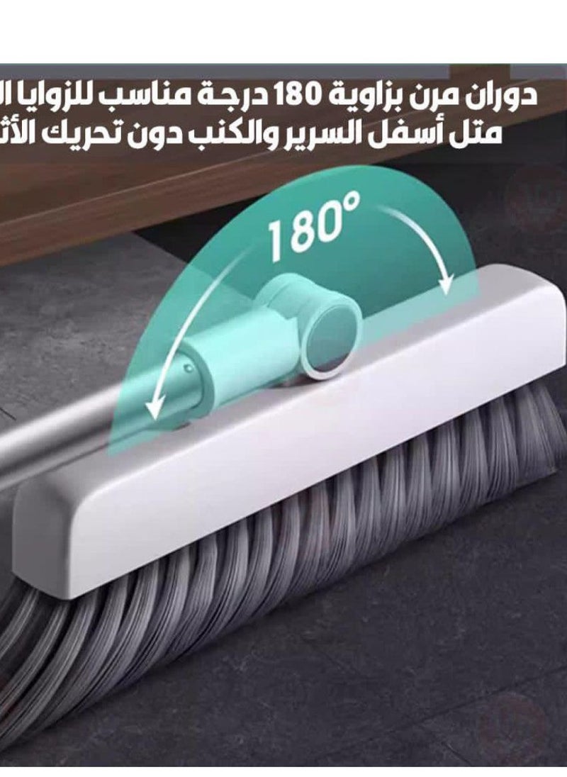 Generic Broom Set with Dustpan for Home, Broom and Dustpan for Home, Kitchen Broom for Indoor Sweeping, Apartment Broom with Long Handle Dustpan, Angled Broom with Upright Dustpan IR  - Image 3