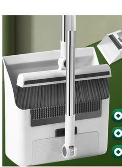 Generic Broom Set with Dustpan for Home, Broom and Dustpan for Home, Kitchen Broom for Indoor Sweeping, Apartment Broom with Long Handle Dustpan, Angled Broom with Upright Dustpan IR  - Image 5