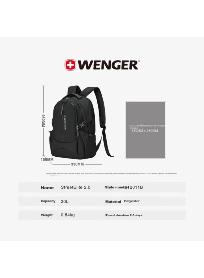 Wenger Swiss Army Knife 15.6-inch Laptop Bag Business Backpack School Bag Men And Women High Value - Image 5