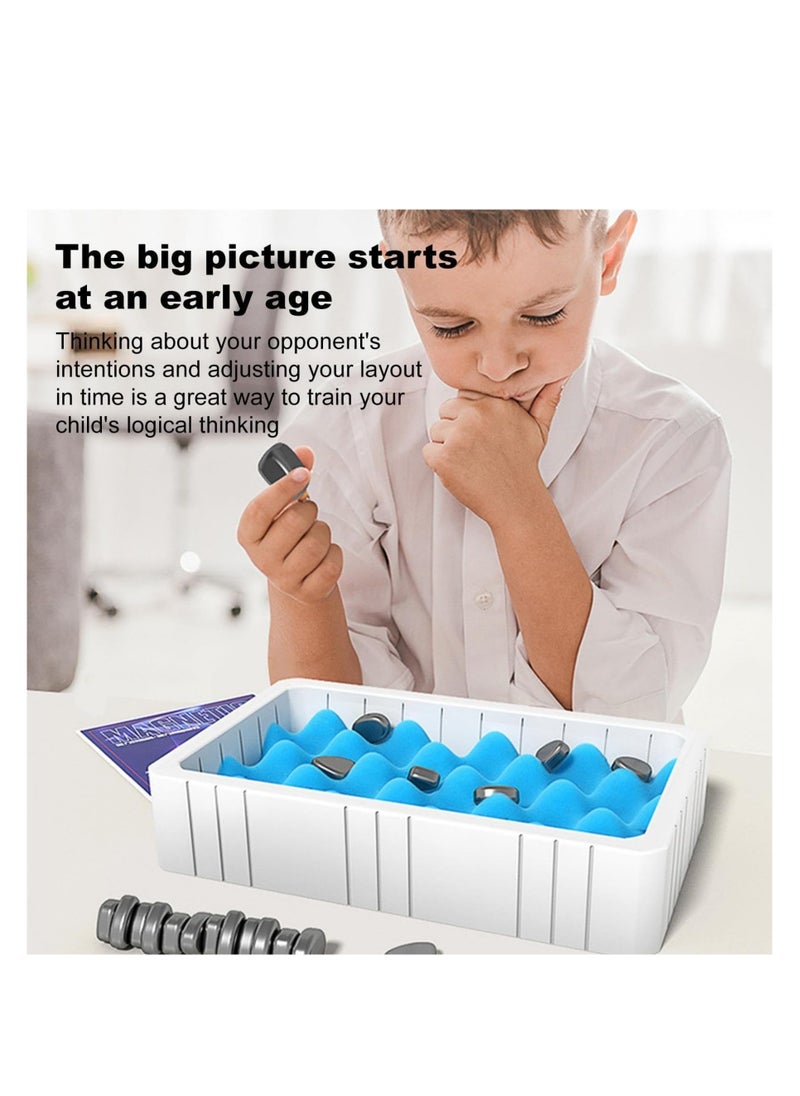 SYOSI - Magnetic Chess Game, Magnet Board Rock Game, Multiplayer Table Top Strategy Magnet Game Pieces Portable Puzzle Magnetic Battle Chess, for Kids Aged 9+ and Adults Fun Family Party Games - Image 1
