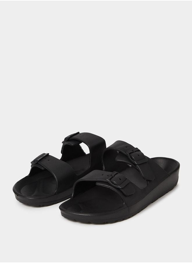 Styli - Double Strap Buckle Detail Slides - Image 1