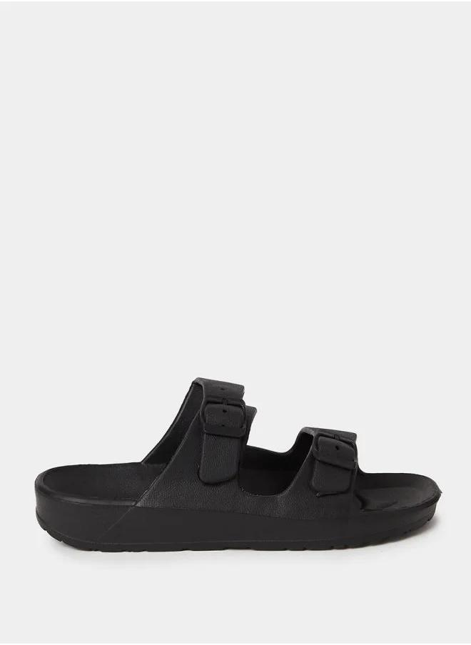 ستايلي Double Strap Buckle Detail Slides
