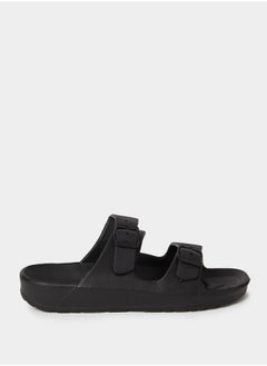 Double Strap Buckle Detail Slides