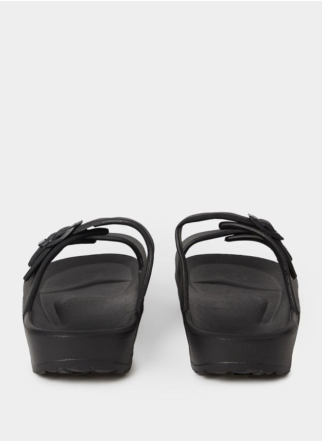 Styli - Double Strap Buckle Detail Slides - Image 1