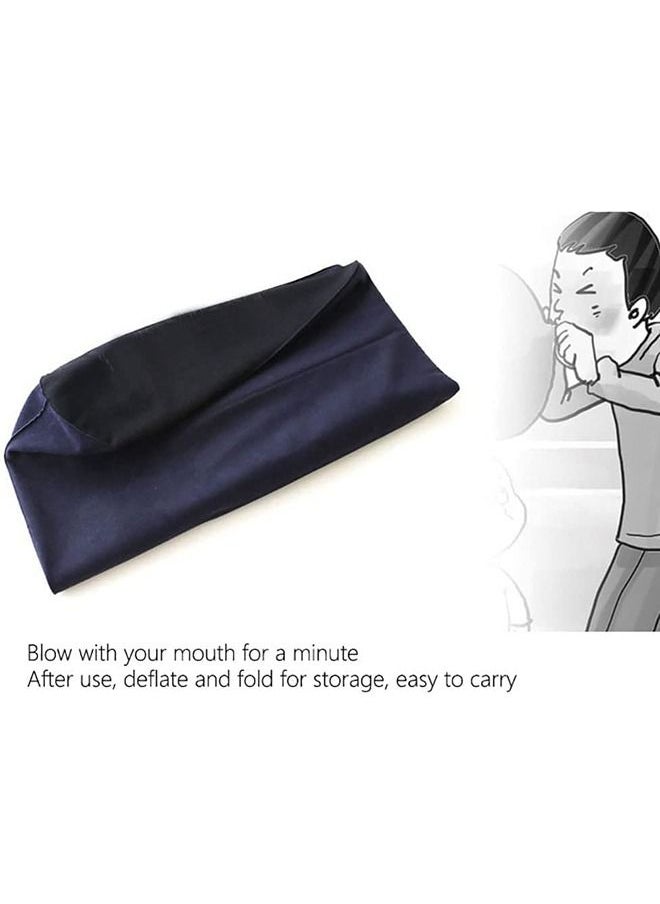 Generic - Synthetic Portable Wedge Pillow Inflatable Cushion Body Positioners for Legs and Back Support Lightweight for Sleeping Reading and Rest Use in Bed Travel Camping Or Office Fast Inflating Deflation - Image 1