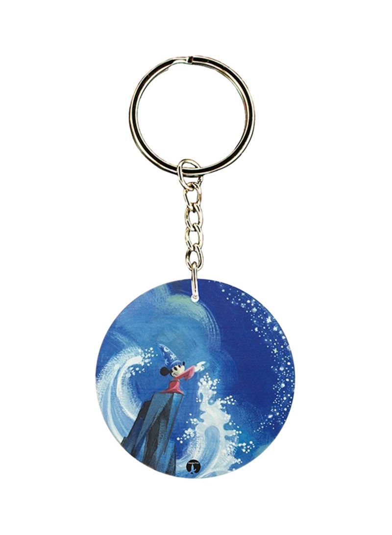 RKN Double Sided Disney Character Printed Keychain Blue/White/Red