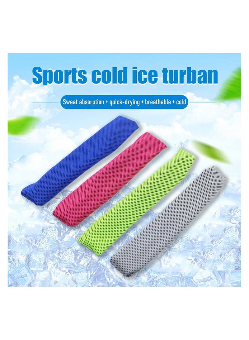 Y&D Cooling Headbands, Pack of 4 Ice Silk Cold Sports Headband, Workout Headbands for Men WomenEvaporative, Breathable Material Sweat-Absorbing Headband Quick  - Image 3