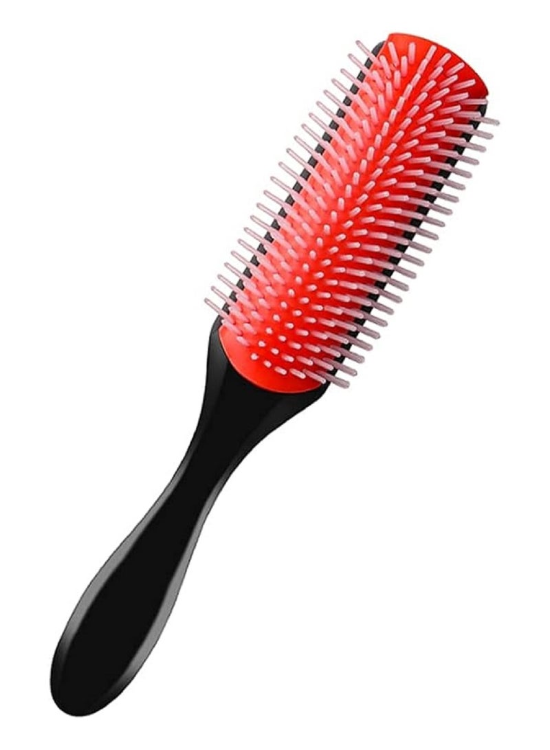 فرشاة شعر أنيقة باللون الأسود فرشاة سيليكون لفك التشابك بسهولة - Image 1