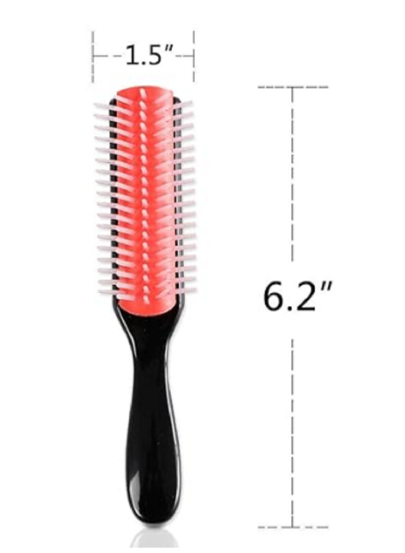 فرشاة شعر أنيقة باللون الأسود فرشاة سيليكون لفك التشابك بسهولة - Image 5