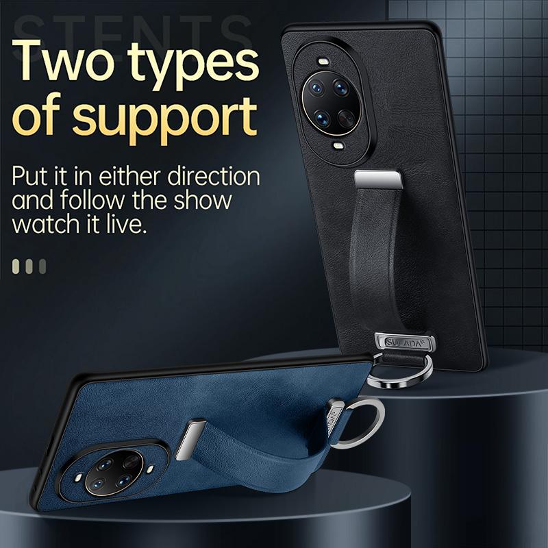 سولادا جراب هاتف مقاوم للصدمات مصنوع من الجلد الهجين لهاتف Huawei Nova 14 Pro Pc (بني) - Image 2