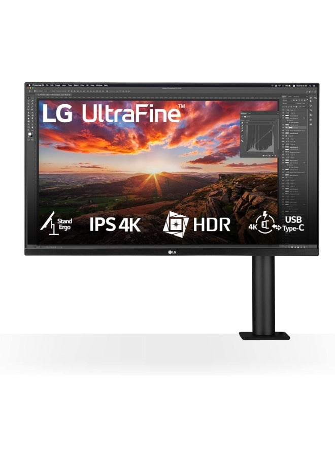 LG 31.5 inch Ergo Monitor, IPS Display, 4K UHD Resolution, 60Hz Refresh Rate, 5ms (GtG @ Faster) Response Time, 1.07b Color Display, Dynamic Action Sync | 32UN880K Black - Image 1