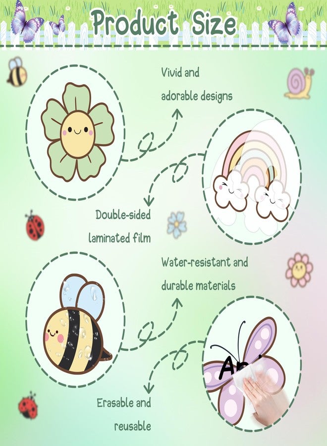 Polaxium Spring Bulletin Board Adventures in Learning Classroom Decoration Spring Flower Signpost Paper Cutouts Spring Bulletin Board Set for Teacher Classroom School Office Chalkboard Wall Supply - Image 5