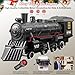 BUBUQE Electric Train Sets Remote Control for Kids Metal Alloy Christmas Train Toys Steam Locomotive Glowing Passenger Carriages Luxury Tracks Light  Sounds Rechargeable Birthday Gifts for Boys Girls Green - Image 4