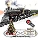 BUBUQE Electric Train Sets Remote Control for Kids Metal Alloy Christmas Train Toys Steam Locomotive Glowing Passenger Carriages Luxury Tracks Light  Sounds Rechargeable Birthday Gifts for Boys Girls Green - Image 2