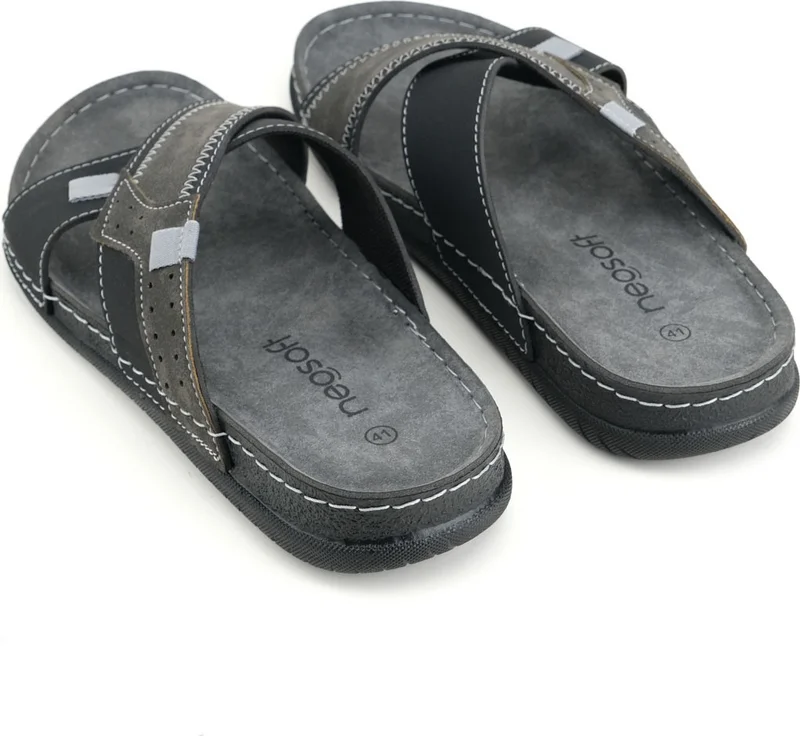 Gezer Summer Men's Artificial Leather Neosoft Comfortable Sole Daily Slippers