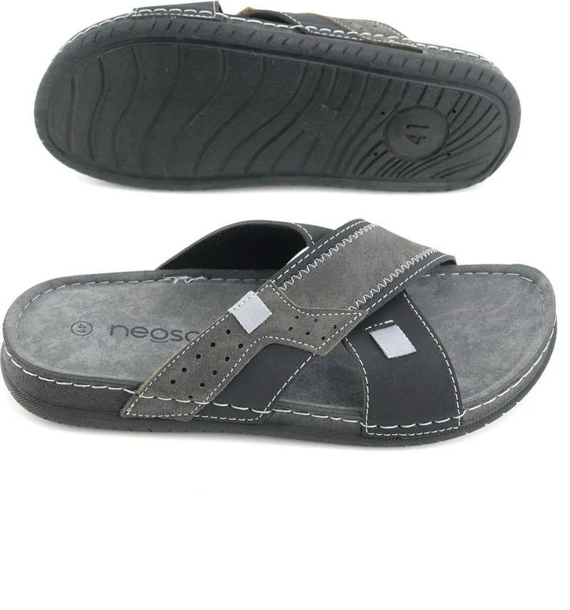 Gezer Summer Men's Artificial Leather Neosoft Comfortable Sole Daily Slippers