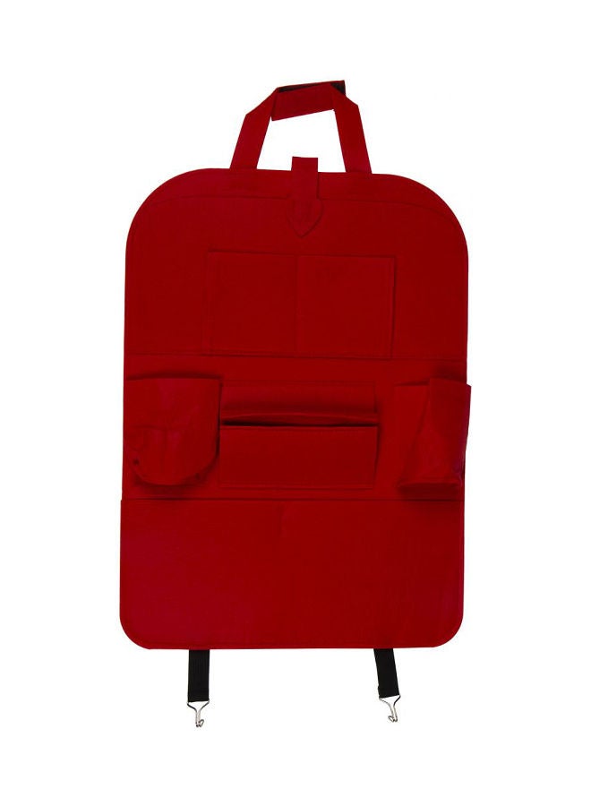 NIBEMINENT Fabric Car Back Seat Organizer-Red