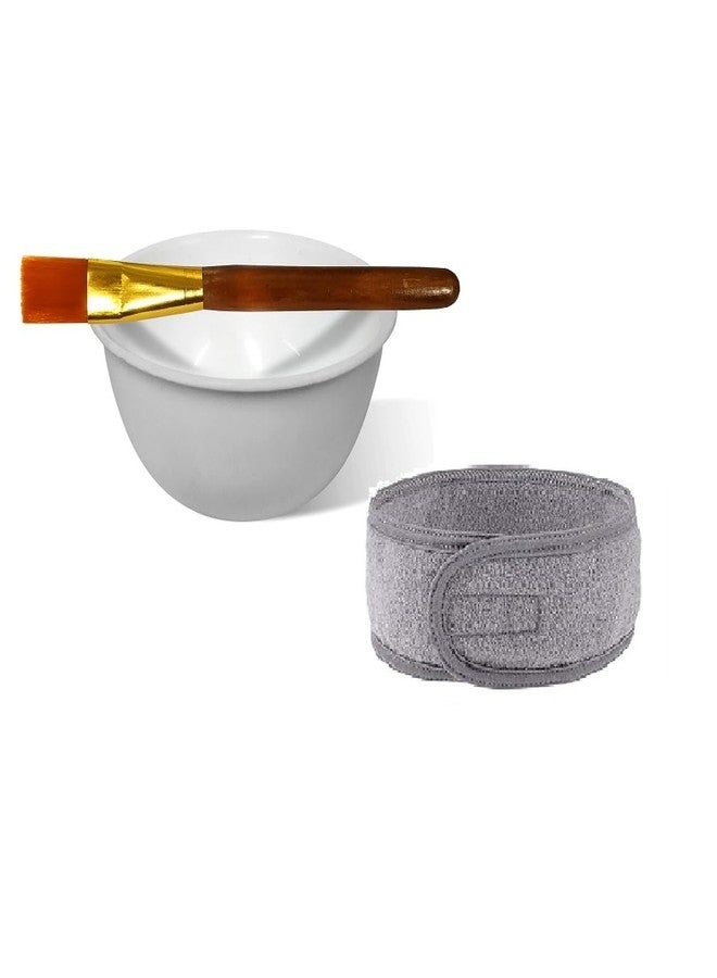 De-Autocare JCUH0001-013 Combo Of Adjustable Facial Men/Women Head Band With Face Mask Bowl/Brush Set - Image 2