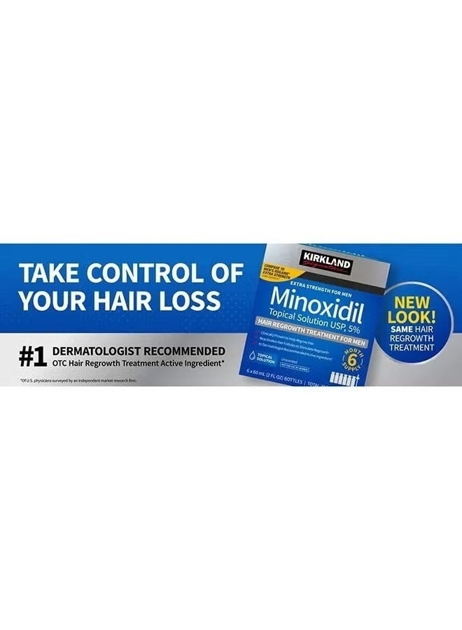 Kirkland Signature 6-Piece Minoxidil Hair Regrowth Treatment - Image 3