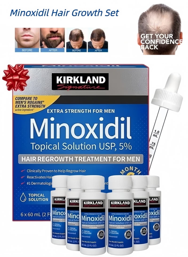 Kirkland Signature 6-Piece Minoxidil Hair Regrowth Treatment - Image 1