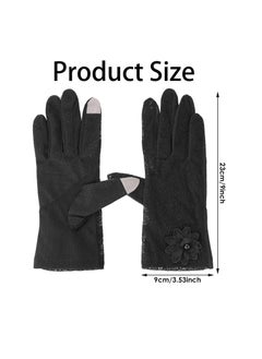 SUNSAR Vintage Floral Lace Opera Gloves, Wedding Gloves for Women, Stretchy, 1 Pair  - Image 2