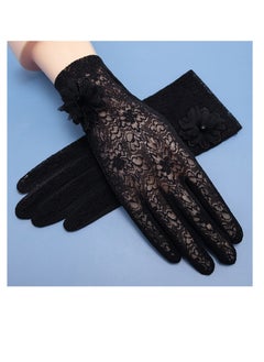SUNSAR Vintage Floral Lace Opera Gloves, Wedding Gloves for Women, Stretchy, 1 Pair  - Image 5