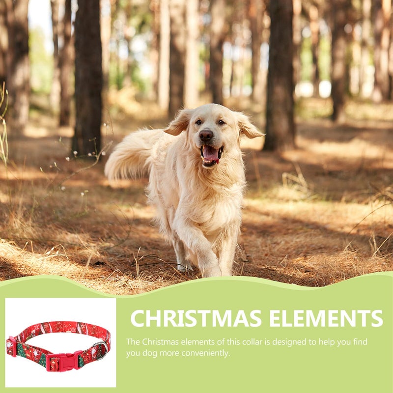 Adjustable Soft Nylon Dog Collar With Quick Release Buckle Crimson Medium For Small Dogs - Image 3