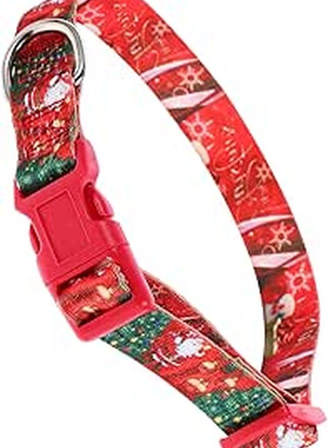 Adjustable Soft Nylon Dog Collar With Quick Release Buckle Crimson Medium For Small Dogs - Image 1
