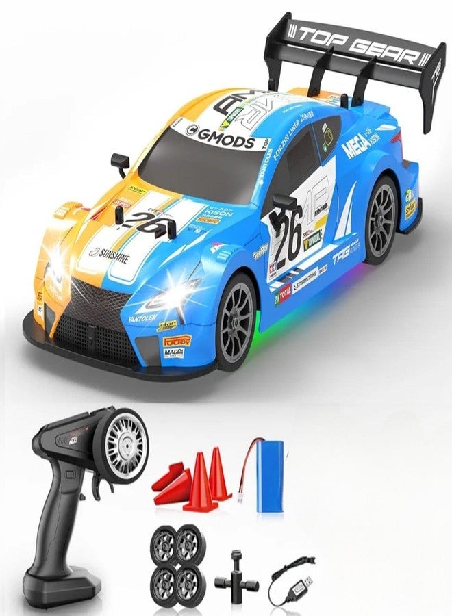 Babelly Rc Drift Remote Control Car 1:24 Scale, High-Speed, 4Wd, Lights, Rechargeable Racing Car, Drifting Tires, 2.4Ghz, for Kids - Image 1
