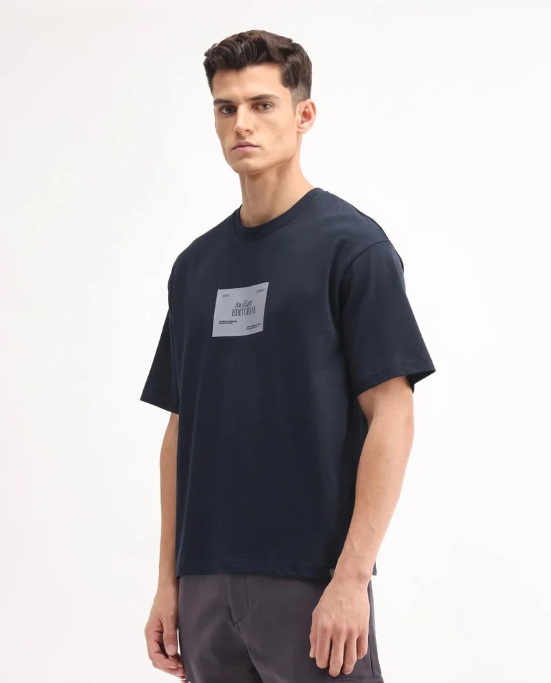 Rare Rabbit Men's Oversized Graphic Print T-Shirt