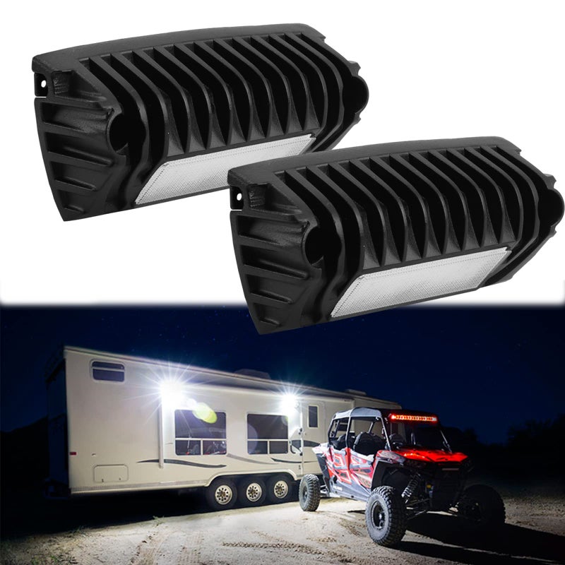 Chelhead RV Lights Exterior 12V RV Porch Light Aluminum Low Current Led Scene Lighting Compatible with RV Outdoor Camper Trailers Truck Porches Towing 5th Wheels Utility Vehicles