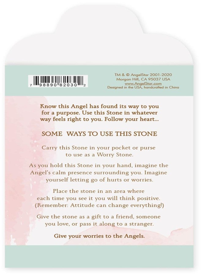 Angelstar Angel Star 8716 Courage Angel Worry Stone, 1-1/2", 1.5" H x 1.5" W, White - Image 4