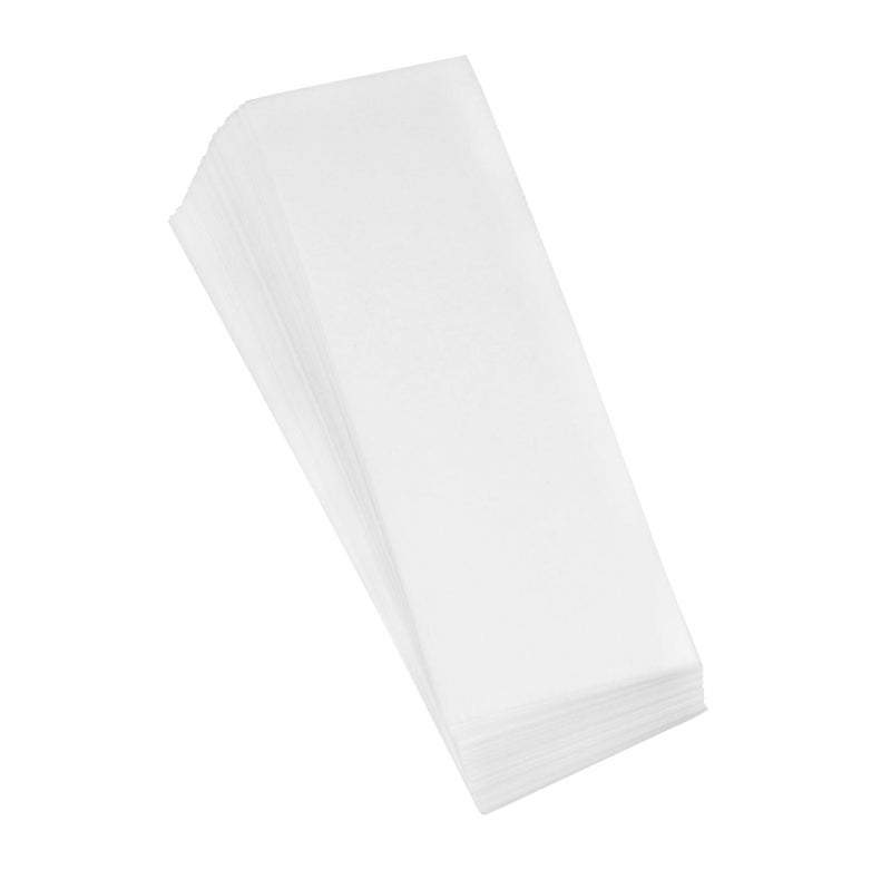 Teqooza 20cm x 7cm Disposable Professional Hair Removal Tool Depilatory Paper Nonwoven Epilator for Women Wax Strip Paper Shaving Roll Waxing Smooth Legs 50 Sheets
