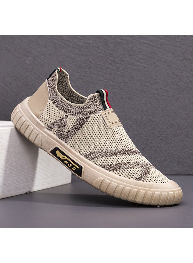 NIBEMINENT Autumn  Men's Casual Flying Mesh Breathable Cloth Shoes Sneakers Men - Image 1