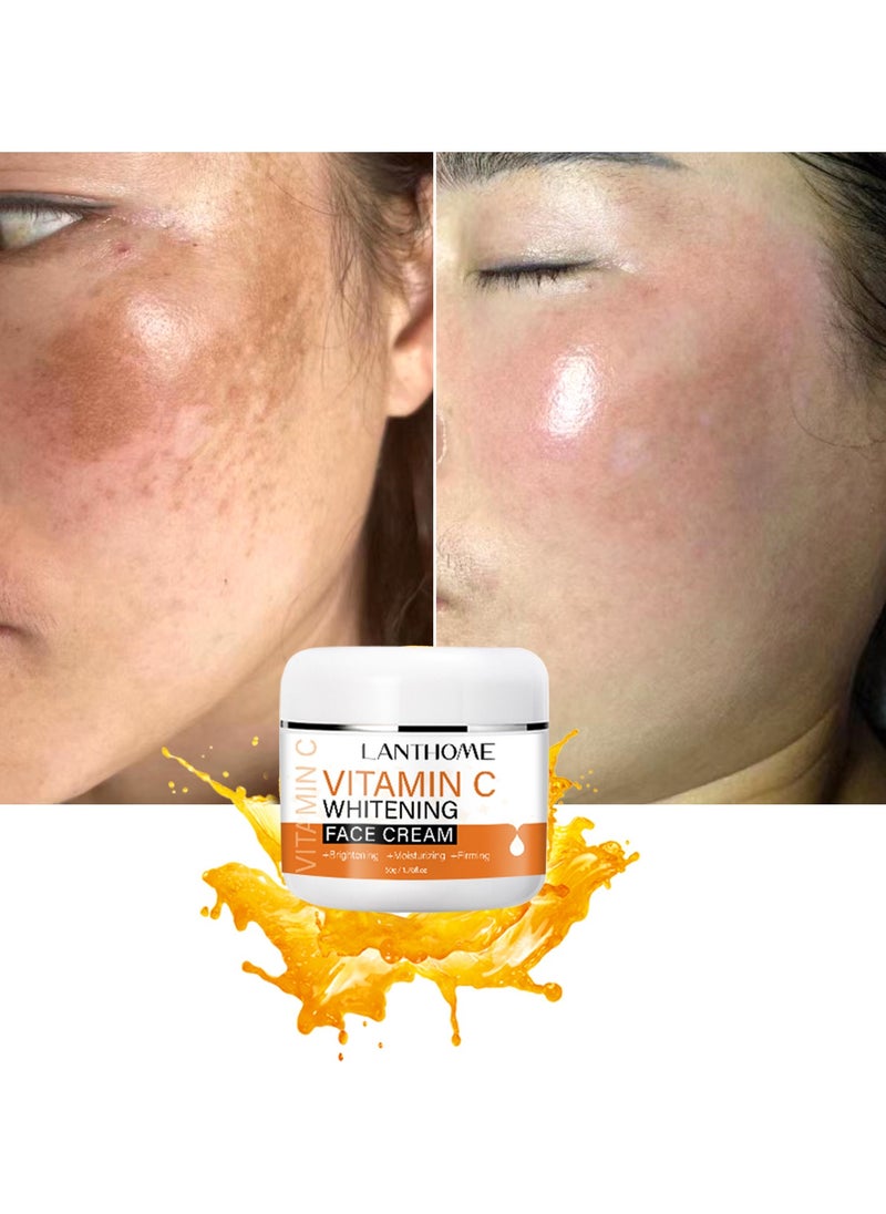 Lanthome Whitening Cream moisturizing fair skin black to whitening cream 50g  - Image 4