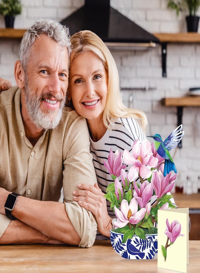 Airpark Pop Up Flower Card, 3D Greeting Card - Magnolia & Bird Design - for Mom, Friend - Ideal for Spring Birthday, Mother’s Day - Image 4