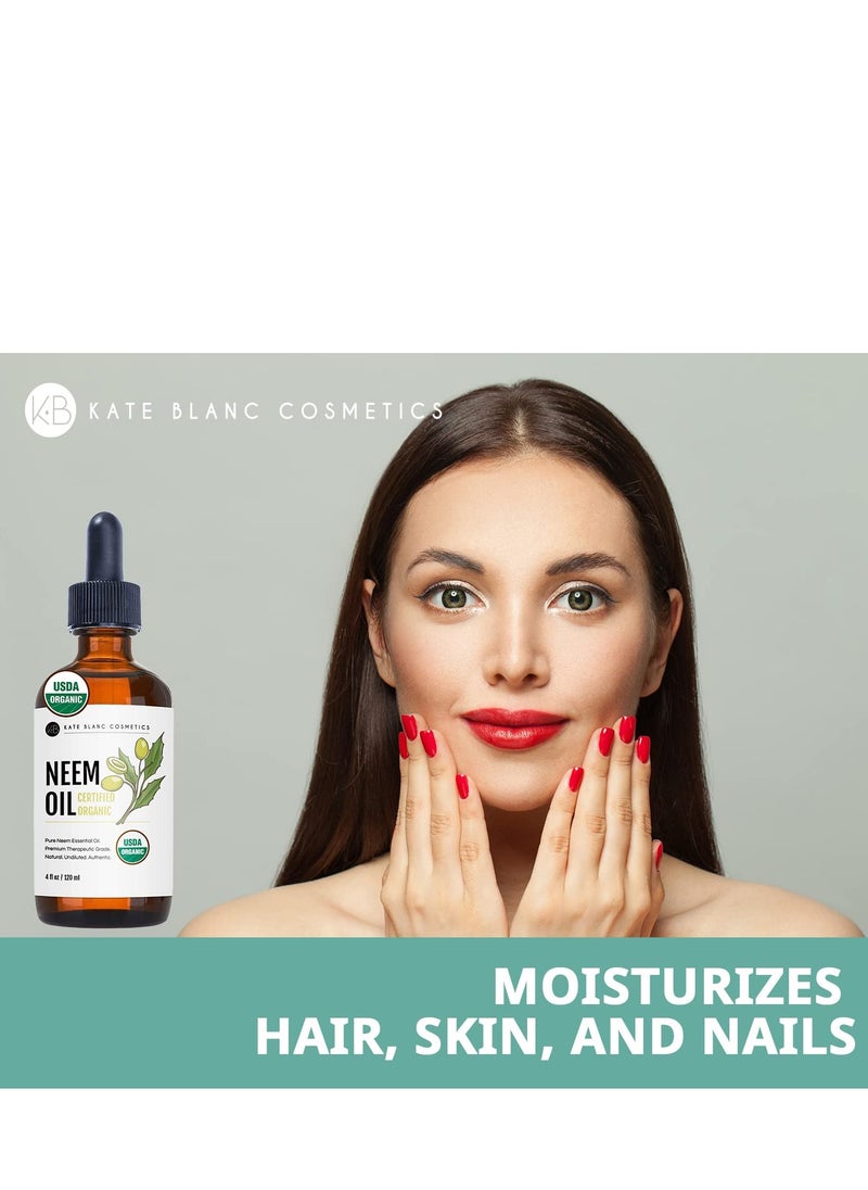 Kate Blanc Cosmetics - Kate Blanc Cosmetics neem oil for skin hair growth plants 4oz natural & USDA 100% pure concentrate mixed with water to create spray - Image 1