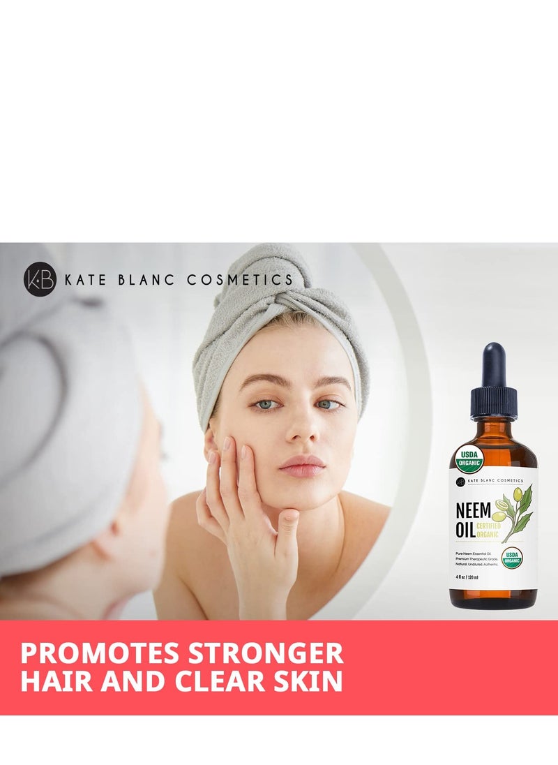 Kate Blanc Cosmetics - Kate Blanc Cosmetics neem oil for skin hair growth plants 4oz natural & USDA 100% pure concentrate mixed with water to create spray - Image 1
