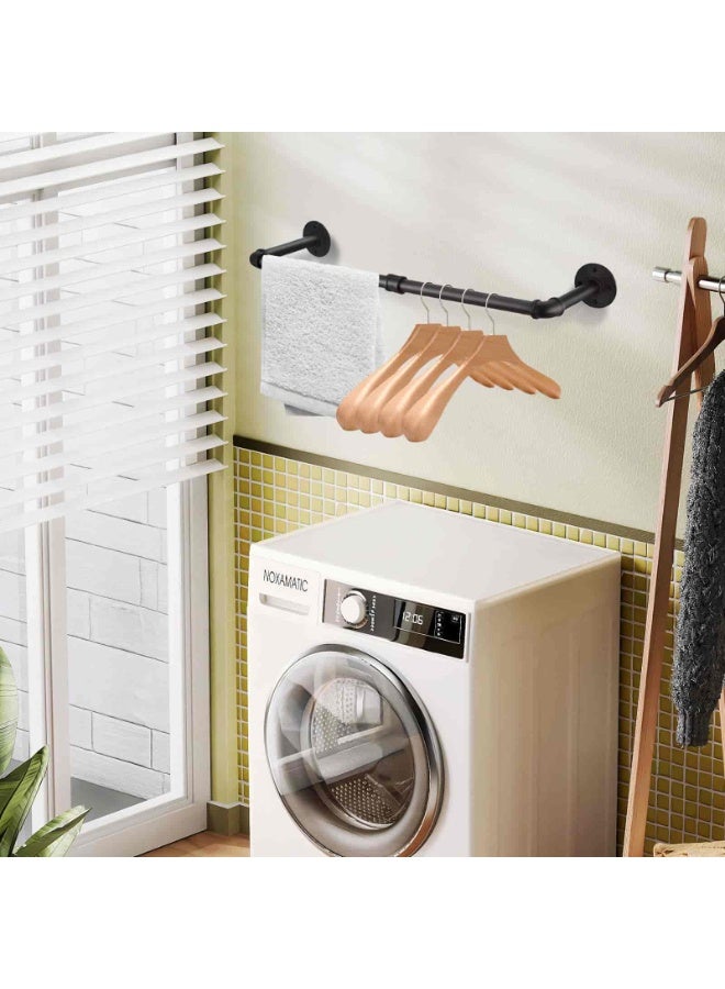 بيتلا حامل ملابس جداري Clothes Hanger بتصميم أنبوب صناعي متين، قابل للفك والتعديل بطول 92 سم، موفر للمساحة لتنظيم الخزانة - Image 3