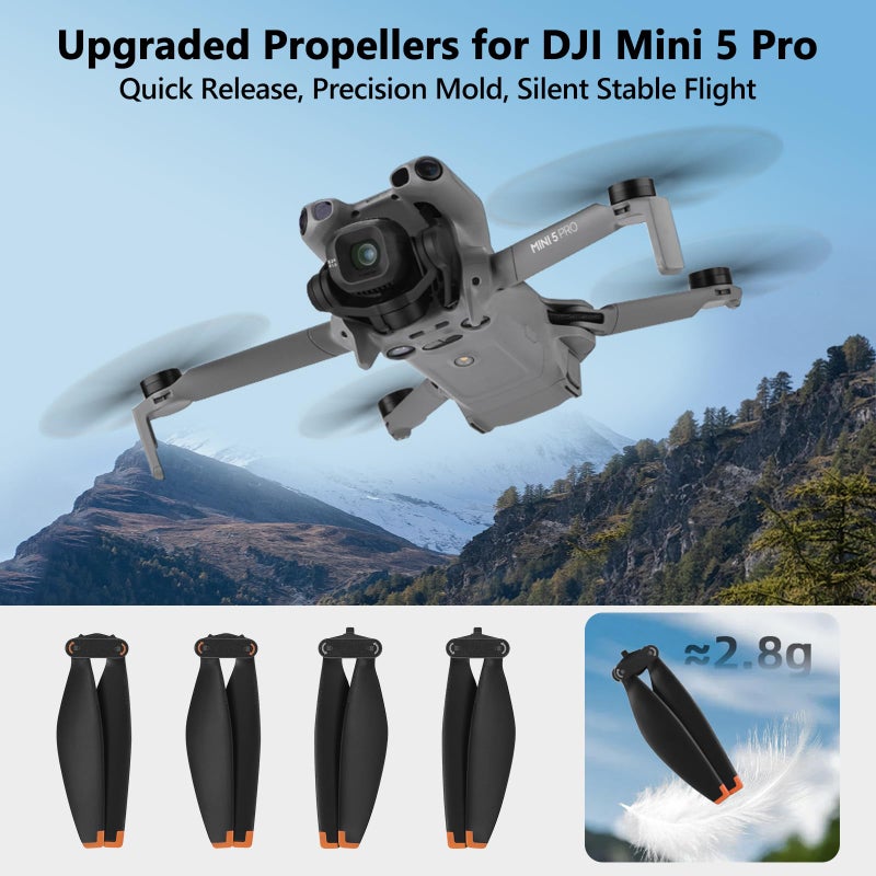 Betschkim 8-Pack Propellers for DJI Mini 5 Pro â€“ Low-Noise Precision-Balanced Drone Blades for Stable Flight, Lightweight Flexible Replacement Propellers with Quick-Release Design - Image 2