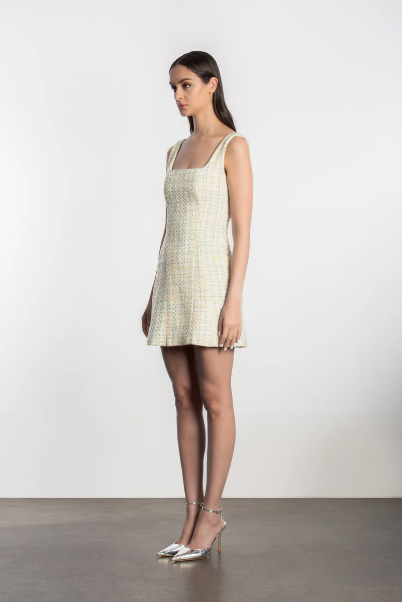 زيافي فستان تويد قصير