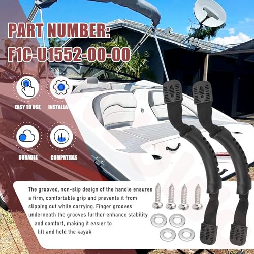 WuWoWo 4 Pack F1C-U1552-00-00 Boat Handle Grip Assembly for Yamaha Jet Boats Limited Ar Sx 240, 242, SX230, SX190, 212X, S 210 190, 192, Replace F1CU15520000 - Image 5