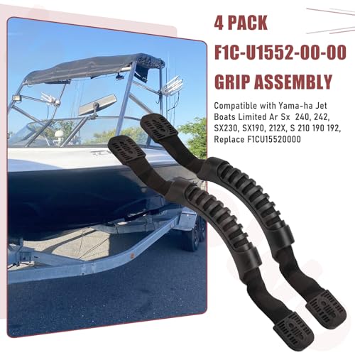 WuWoWo 4 Pack F1C-U1552-00-00 Boat Handle Grip Assembly for Yamaha Jet Boats Limited Ar Sx 240, 242, SX230, SX190, 212X, S 210 190, 192, Replace F1CU15520000 - Image 3