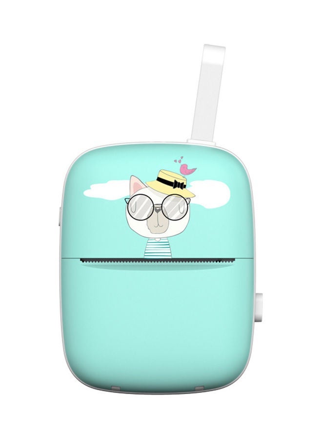 NIBEMINENT Portable Bluetooth Printer With Thermal Paper Green/White - Image 1