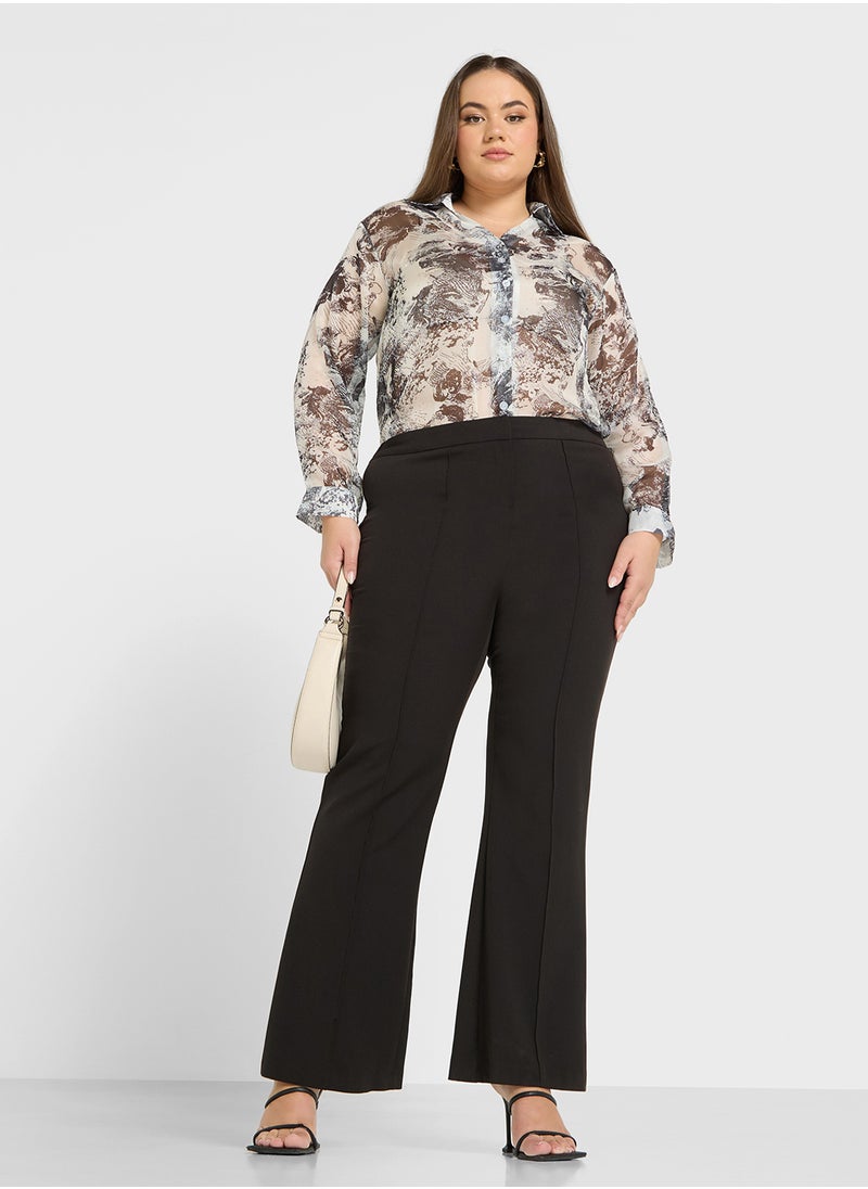 Ella Plus - Print Button Down Shirt - Image 1