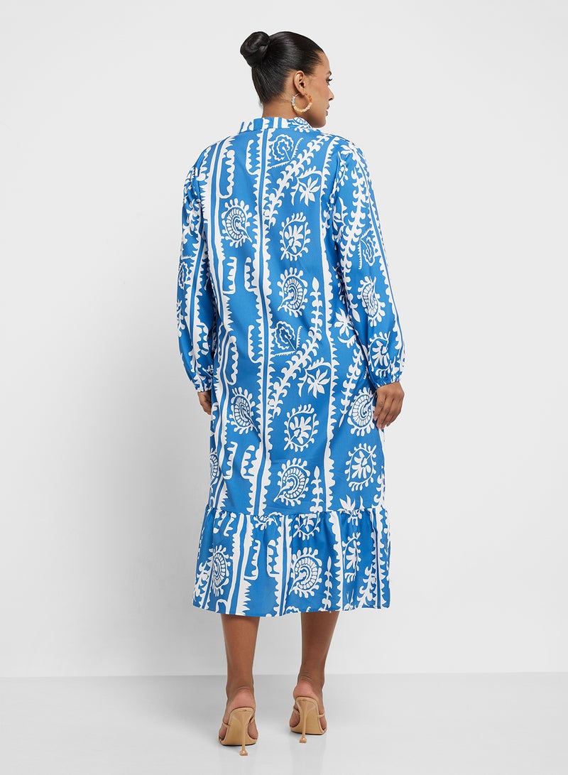 Ella Plus Printed Cotton Midi Dress - Image 2