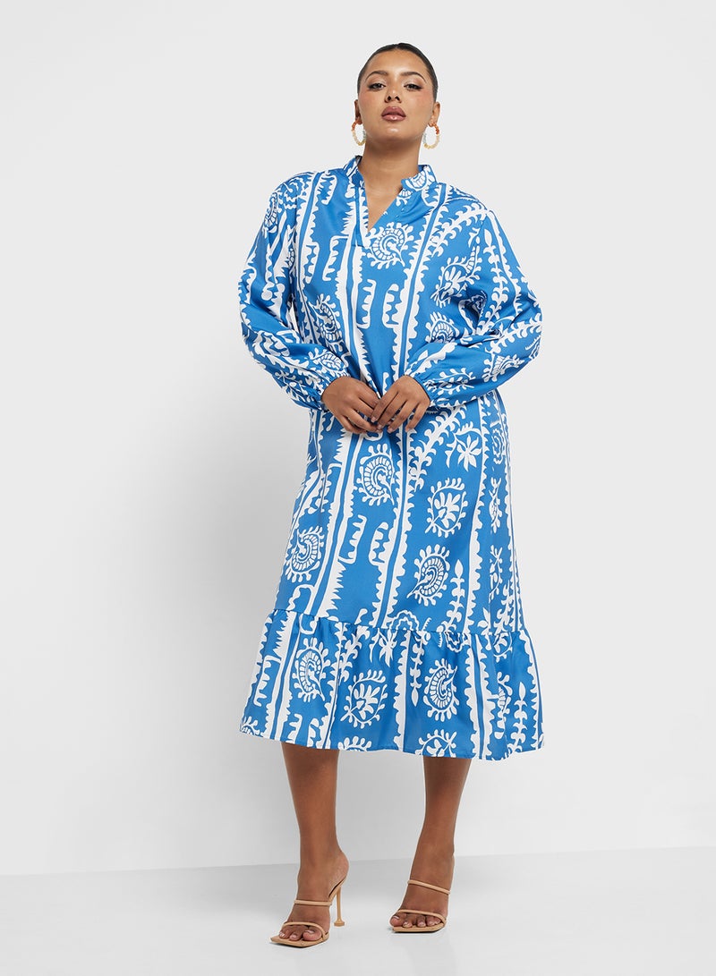 Ella Plus Printed Cotton Midi Dress - Image 4
