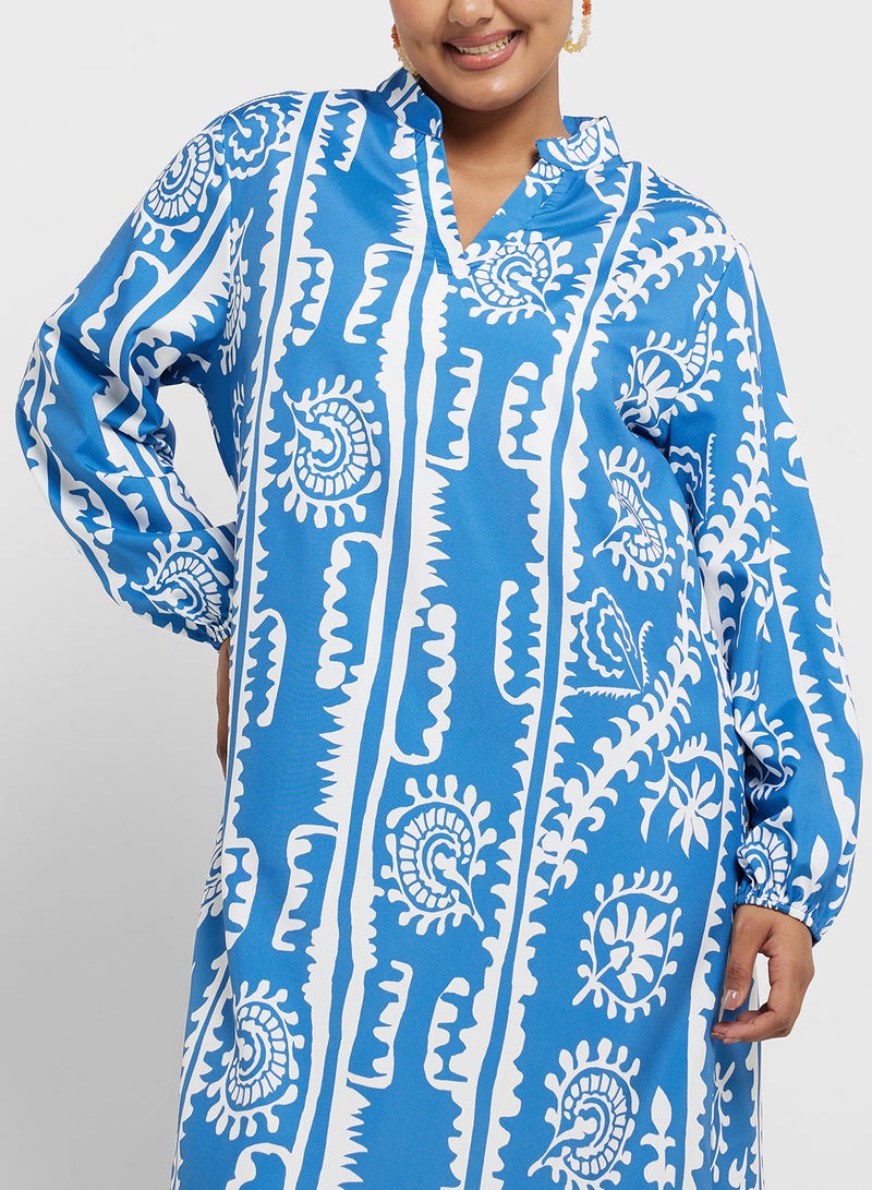 Ella Plus Printed Cotton Midi Dress - Image 3