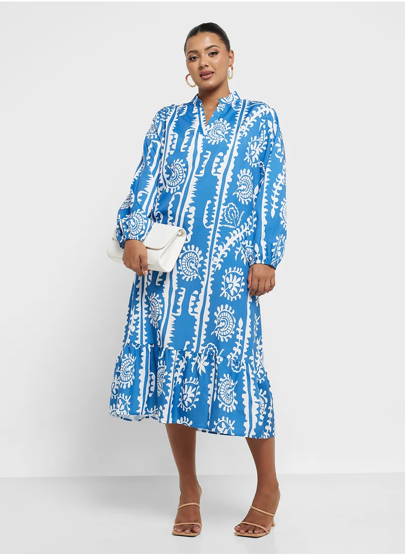 ايلا بلس Monotal Print Dress