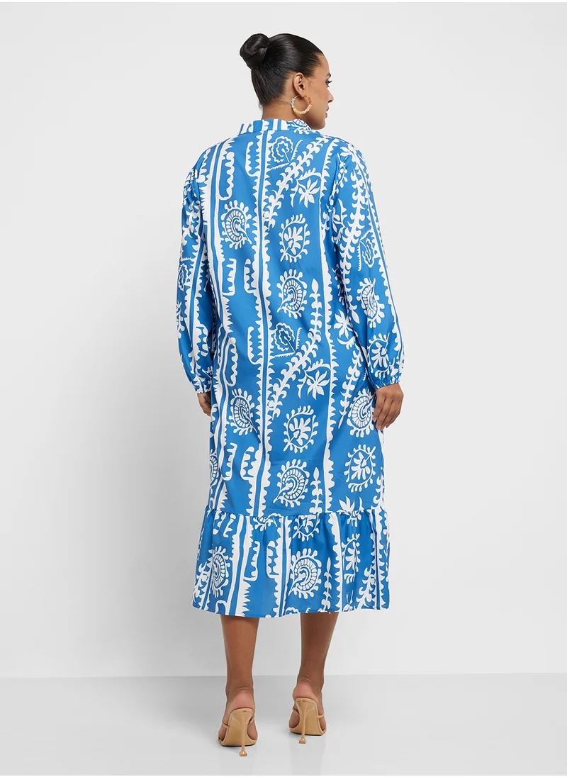 ايلا بلس Monotal Print Dress